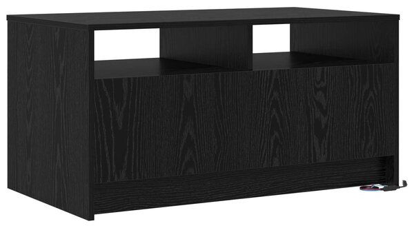 VidaXL Dohányzóasztal fiókkal Fekete tölgy 90 x 50 x 45 cm Faanyag