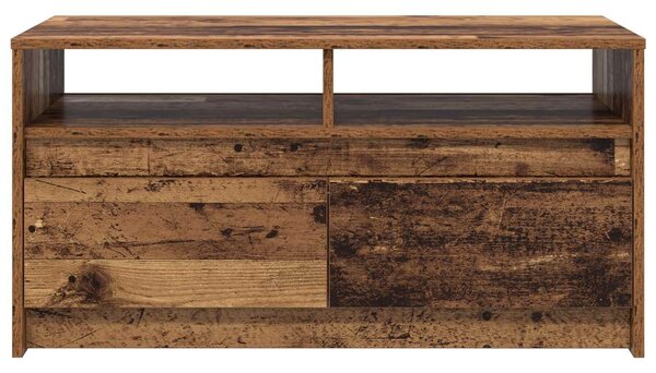 VidaXL Dohányzóasztal fiókkal Öreg fa 90 x 50 x 45 cm Faanyag