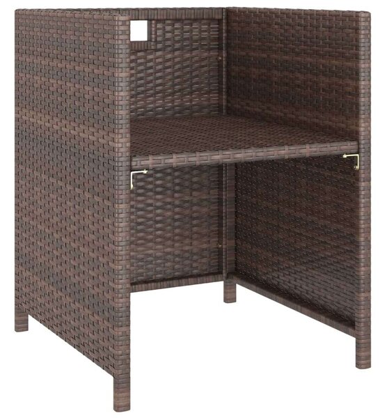 Polyrattan Étkezőgarnitúra - 6 részes - Barna