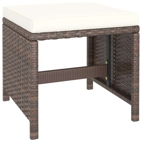 Polyrattan Étkezőgarnitúra - 6 részes - Barna