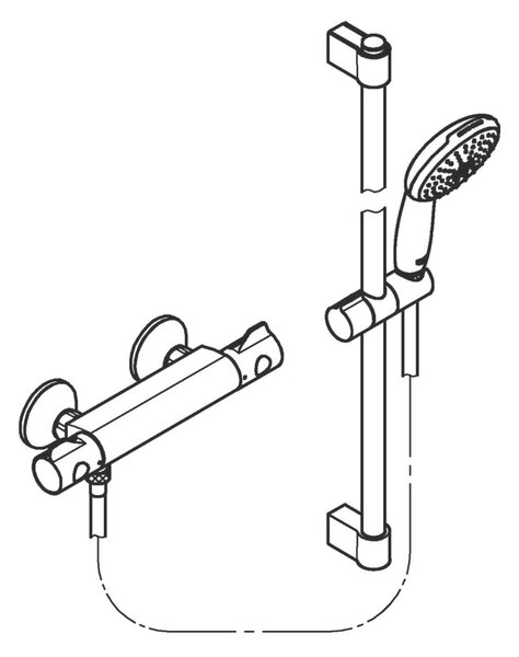 Grohtherm 800 zuhanyszett 34565002, termosztát, 2 funkció, króm