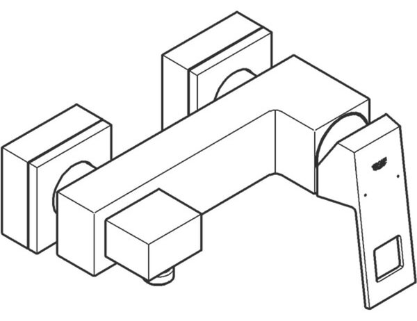 Eurocube zuhanycsaptelep 23145000, fém, ezüst
