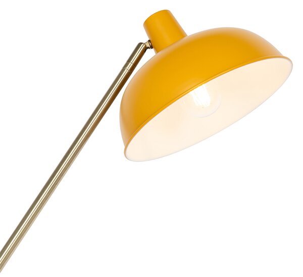 Retro állólámpa sárga bronzzal - Milou