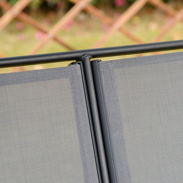 Outsunny Balansoar cu 2 Locuri de Gradina pentru Exterior cu Baldachin Reglabil si Sezuta din Textilen, 140x118x162cm Gri