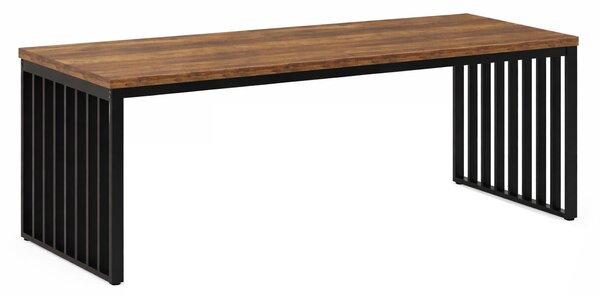 Nappali/Konyhaasztal, Blackswan Design Model Ironwood, barna/fekete fa, 180x70x75 cm