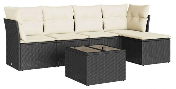 VidaXL 6 részes Polyrattan Kerti Ülőgarnitúra