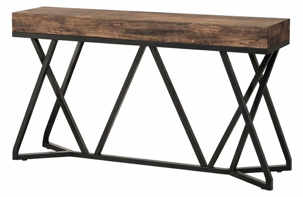 Masa Decor Living/ Hol, Blackswan Design Model X Line, lemn maro inchis, 140x30x90 cm