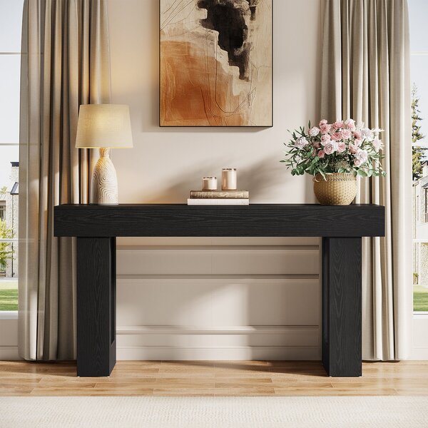 Masa Living/Hol, Blackswan Design Countryside M7, fekete, 160x35x85 cm