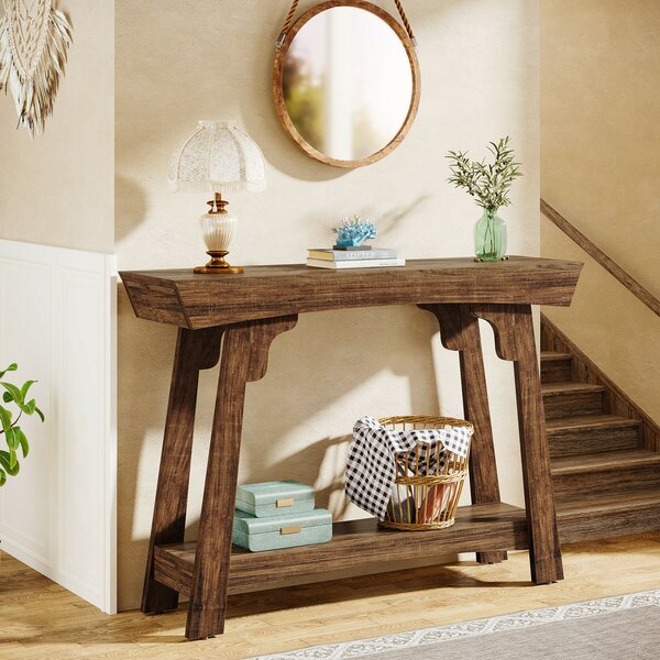 Masa Living/Hol, Blackswan Design Farmhouse M3, lemn maro inchis, 105x30x85 cm