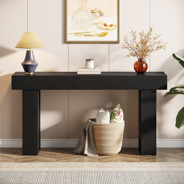 Masa Living/Hol, Blackswan Design Countryside M7, fekete, 160x35x85 cm