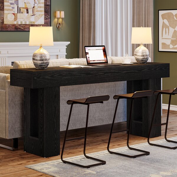 Masa Living/Hol, Blackswan Design Countryside M7, fekete, 160x35x85 cm