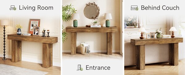 Masa Living/Hol, Blackswan Design Countryside M4, citromsárga, 160x35x85 cm