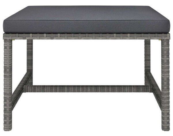 VidaXL 6 részes szürke polyrattan kerti ülőgarnitúra párnákkal
