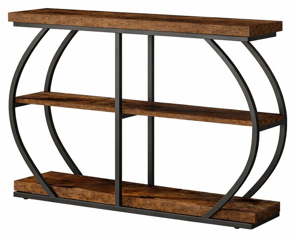 Tömeges nappali/előszoba, Blackswan Design Halley Rustic, citrombarna/fekete, 105x30x80 cm