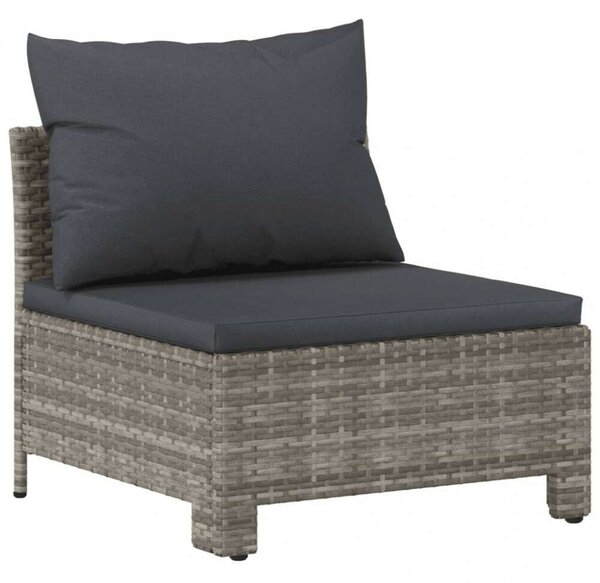 VidaXL 6 részes szürke polyrattan kerti ülőgarnitúra párnákkal