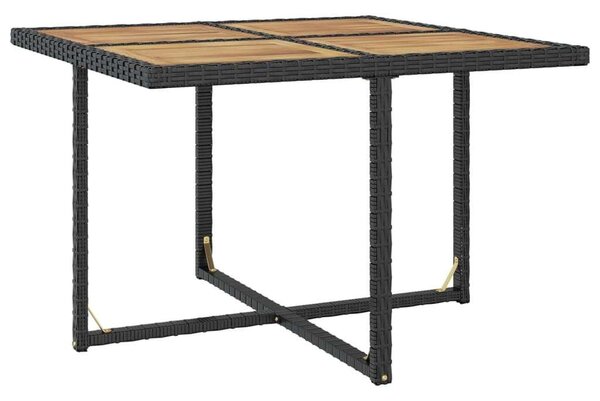 VidaXL Kültéri Étkezőgarnitúra - 9 Elemes - Fekete Poly Rattan