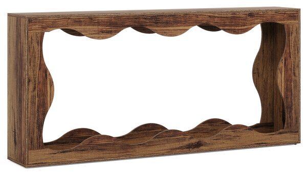 Nappali/előszoba dekorációs asztal, Hoga modell, barna, szálas variációkkal, 160 cm