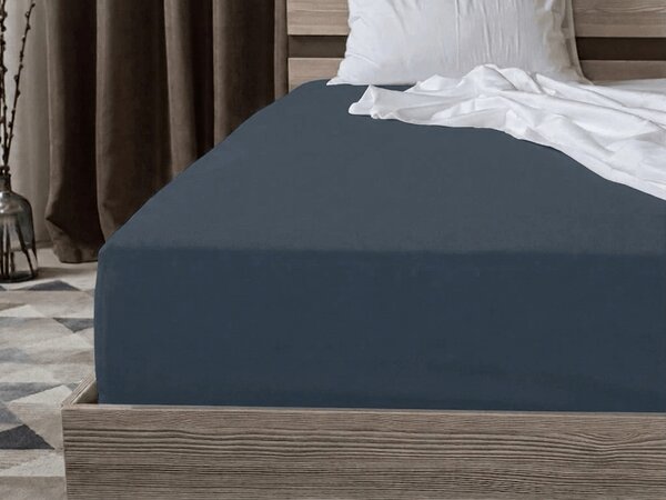 Pamut gumis lepedő STANDARD 90 x 200 cm szürkéskék