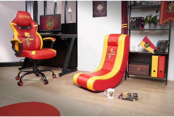 Subsonic Junior Griffindor PC Kárpitozott párnázott ülés Narancssárga, Vörös gamer szék