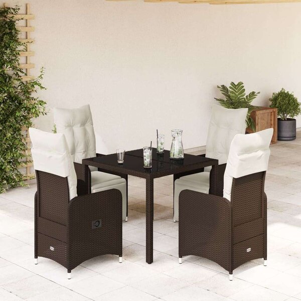 VidaXL Polyrattan Kerti Bútor - 5 részes Bisztró