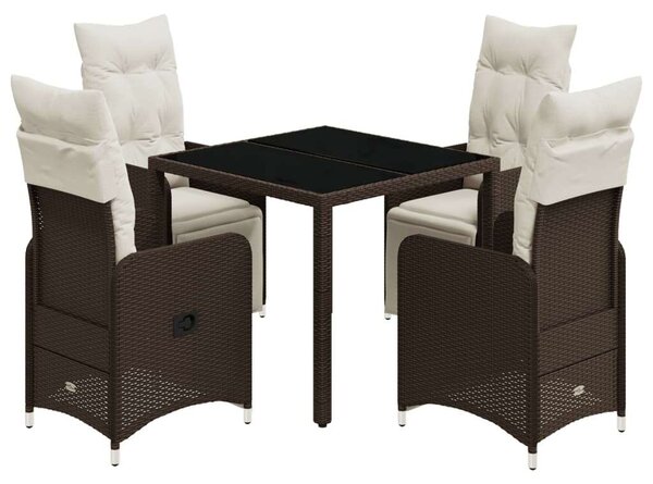 VidaXL Polyrattan Kerti Bútor - 5 részes Bisztró