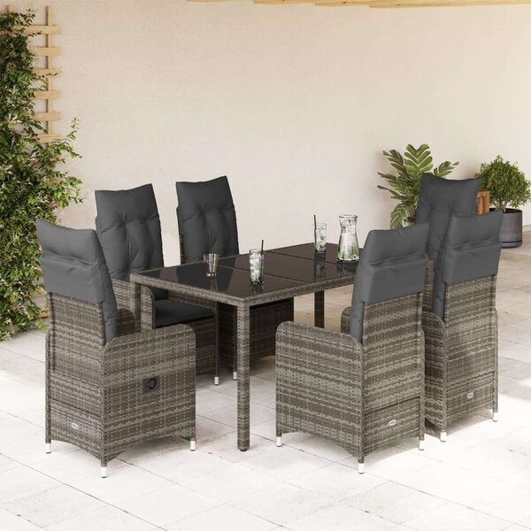 VidaXL Polyrattan Kerti Bútor - 5 részes Szürke Bisztró