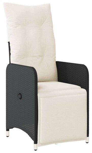VidaXL Polyrattan Kerti Bútor - 7 részes Bisztrókészlet - Fekete
