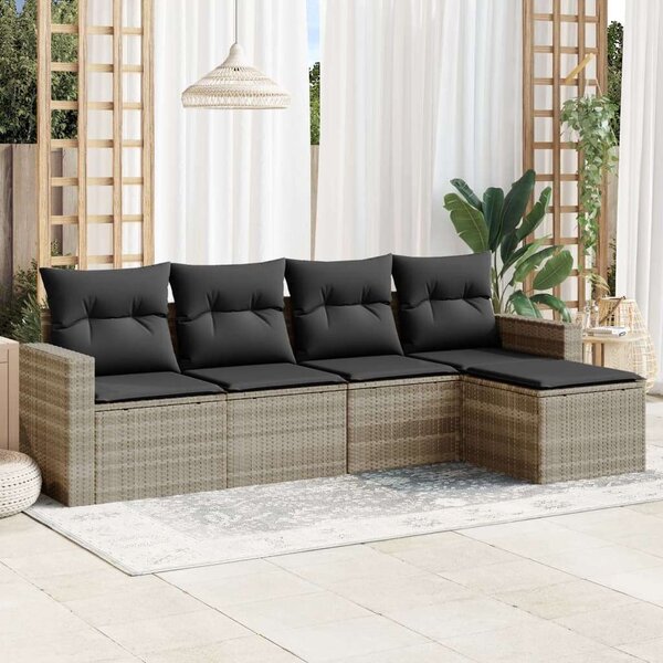 VidaXL Polyrattan Kerti Ülőgarnitúra - 5 részes