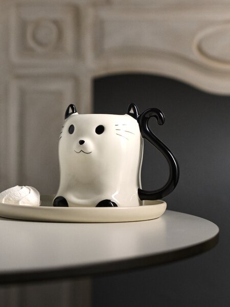Sinsay - Macska formájú bögre - fehér
