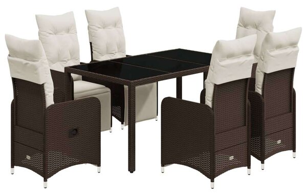 VidaXL Polyrattan Kerti Bútor - 6 Személyes Bisztró