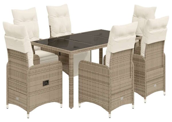 VidaXL Polyrattan Kerti Bútorgarnitúra - 7 részes