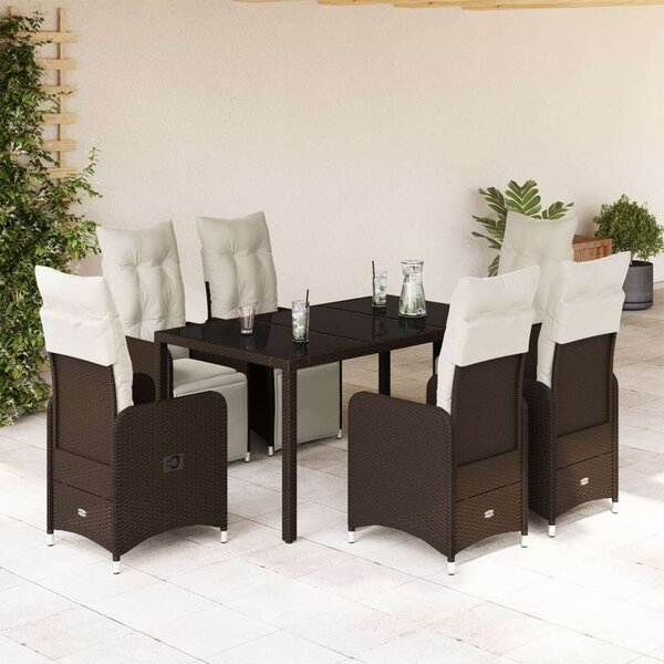 VidaXL Polyrattan Kerti Bútor - 6 Személyes Bisztró