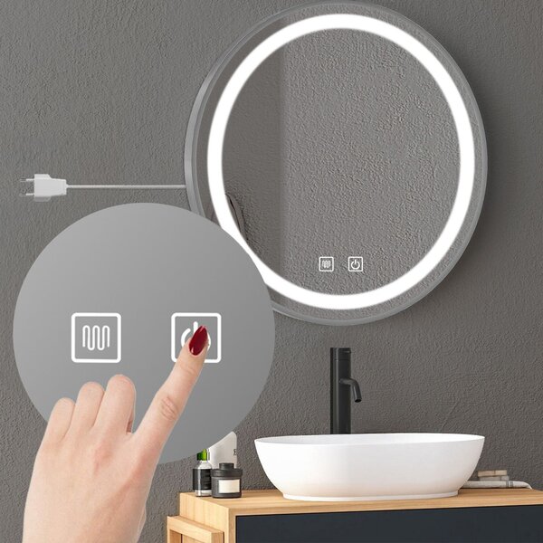 LED Tükör 90cm MMJ BRUSH SILVER