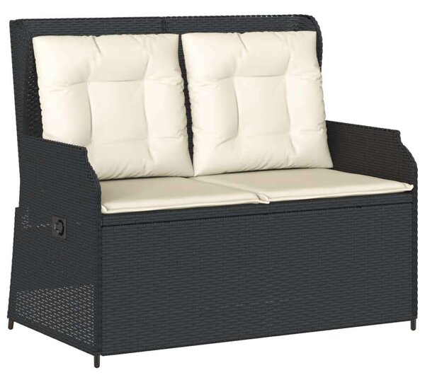 VidaXL Polyrattan Kerti Ülőgarnitúra - 3 részes - Fekete