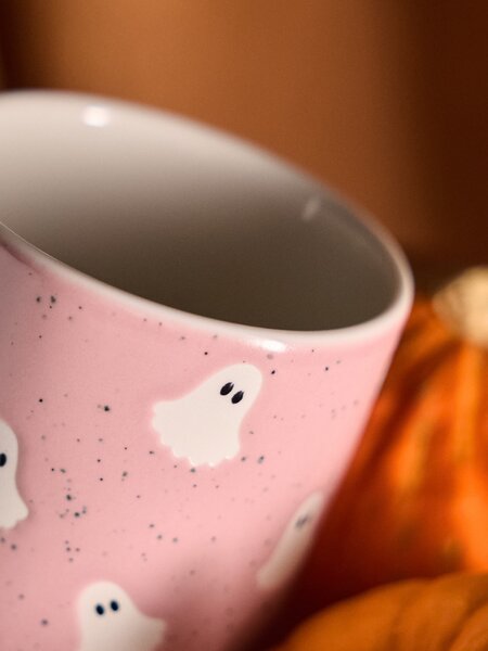 Sinsay - Kerámia bögre halloween mintával - pasztellpink