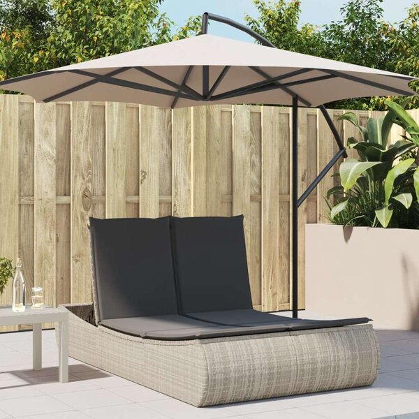 VidaXL Dupla Napozóágy - Polyrattan - 200cm
