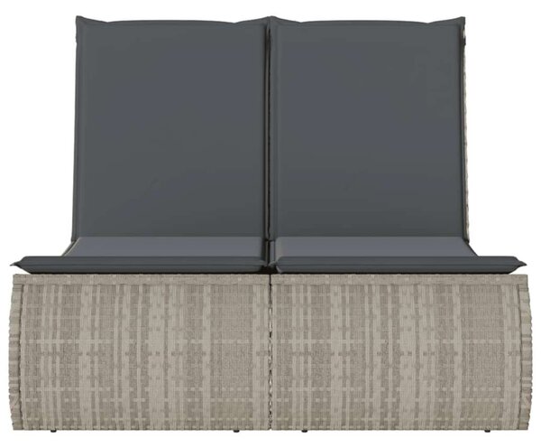 VidaXL Dupla Napozóágy - Polyrattan - 200cm