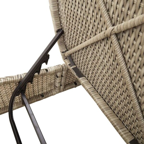 VidaXL Dupla Napozóágy - Polyrattan - 200cm