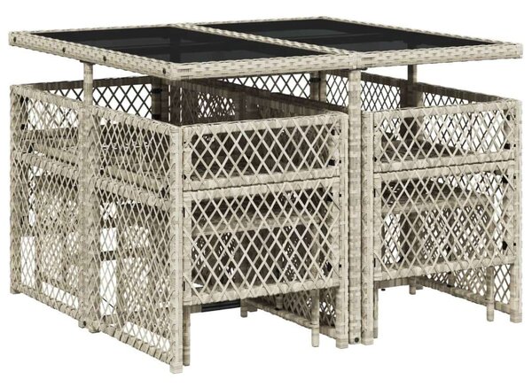 VidaXL Polyrattan Kerti Étkezőgarnitúra - 9 részes