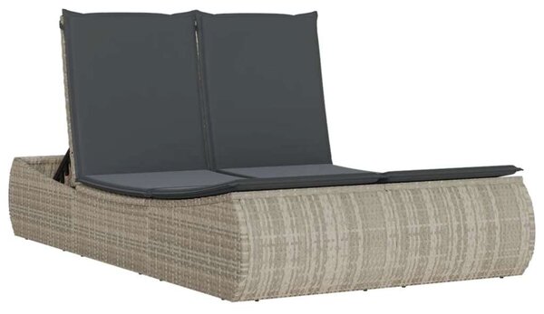VidaXL Dupla Napozóágy - Polyrattan - 200cm