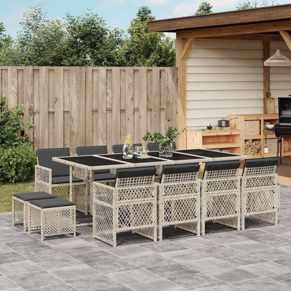 VidaXL Polyrattan Kerti Étkezőgarnitúra - 13 részes