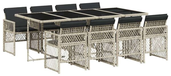 VidaXL Polyrattan Kerti Étkezőgarnitúra - 9 részes