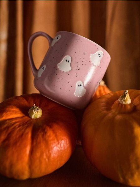 Sinsay - Kerámia bögre halloween mintával - pasztellpink