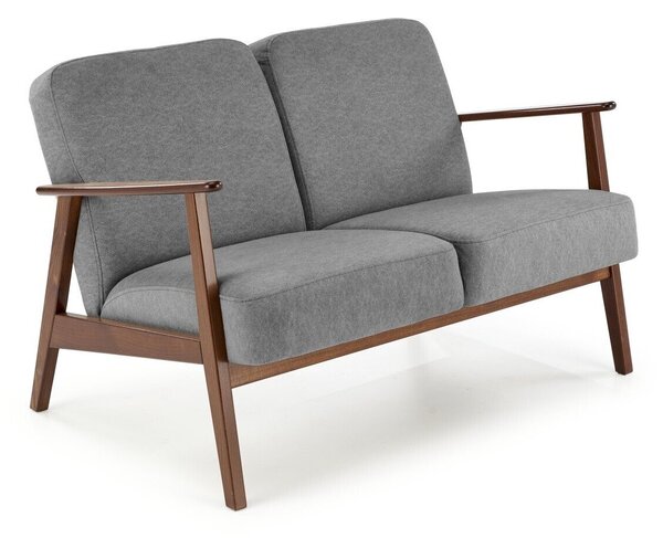 Kanapé Houston 2144, Kárpit, 77x120x77cm, Szürke, Sötét dió, Bükkfa