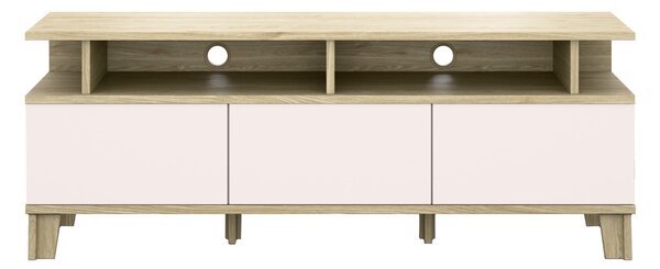 TV-állvány Evarveru 101, Laminált forgácslap, 61x165x43cm, Tölgy, Kasmír