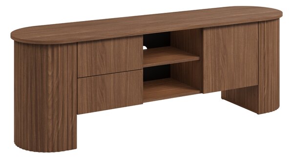 TV-állvány Vermoru 103, Laminált forgácslap, 60x180x5cm, Sötét dió