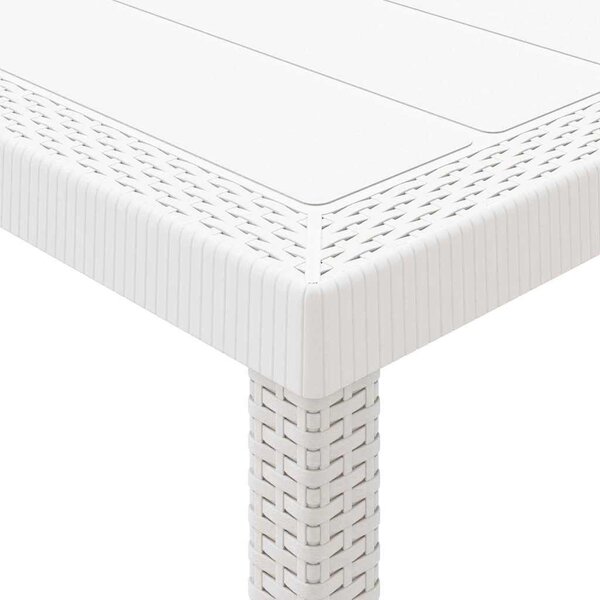 Kert étkező szett 13 pcs Fehér Poli rattan
