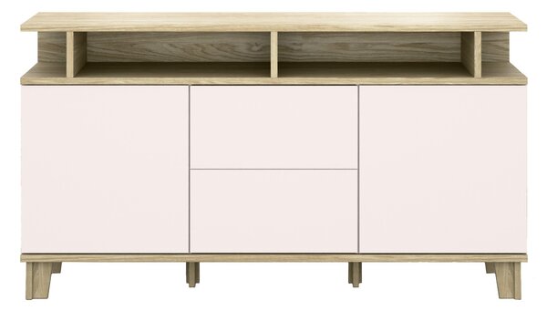 Komód Evarveru 105, Laminált forgácslap, 90x165x42cm, Tölgy, Kasmír