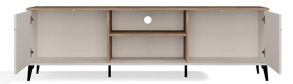 RTV Szekrény Point 2D Beige/Kasztan Modern Design
