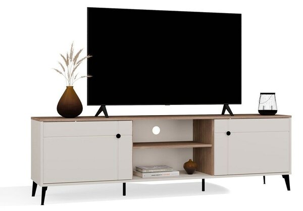 RTV Szekrény Point 2D Beige/Kasztan Modern Design